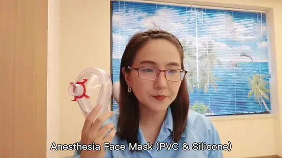 PVC 麻酔マスク医療用使い捨て PVC 麻酔マスク工場成人用 M、サイズ 4# CE FDA 付き